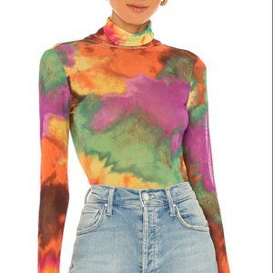 AFRM Zadie Mesh Mock Neck Top